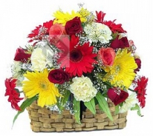 Basket of Mixed Flowers
