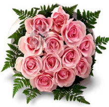 Bunch of 12 Pink Roses